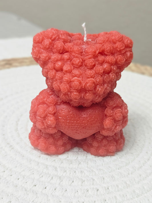 Rose Teddy Candle